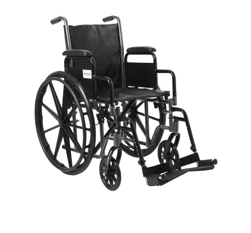 Wheelchair McKesson Black 16 Inch 250 lbs. WC