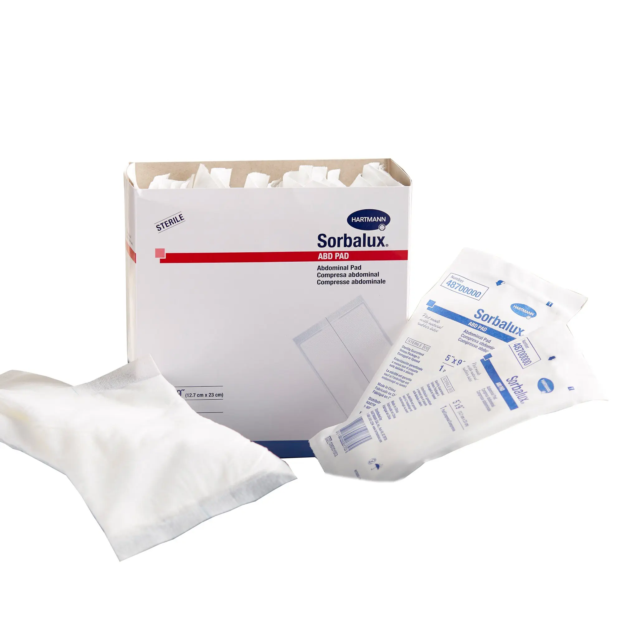 Abdominal Pad Sorbalux 5x9" 1/pK 25/Box