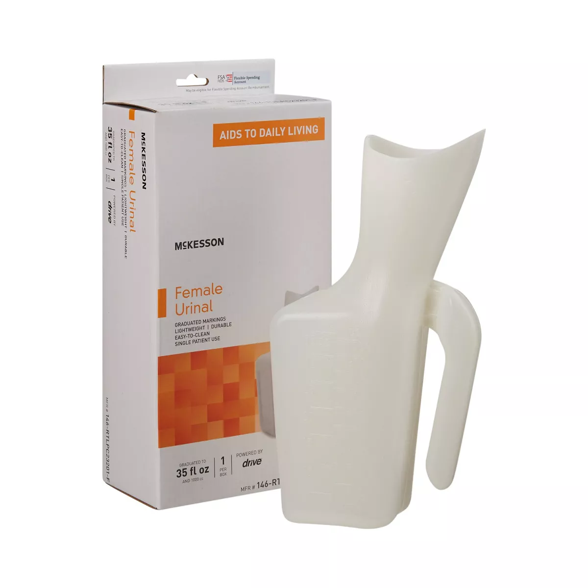 Female Urinal without closure, 35 oz