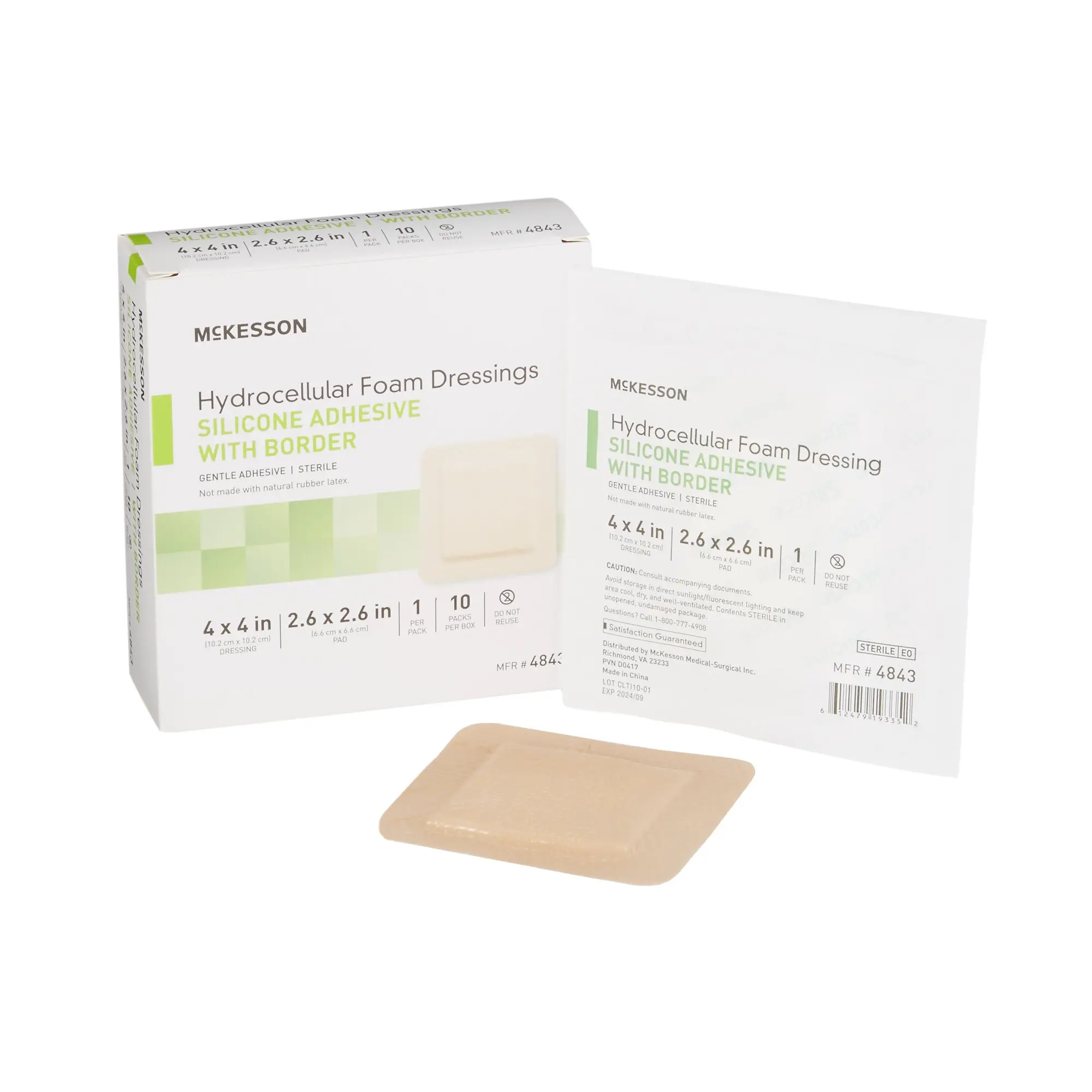 Foam Dressing 4x4" 1/pk-10/Box
