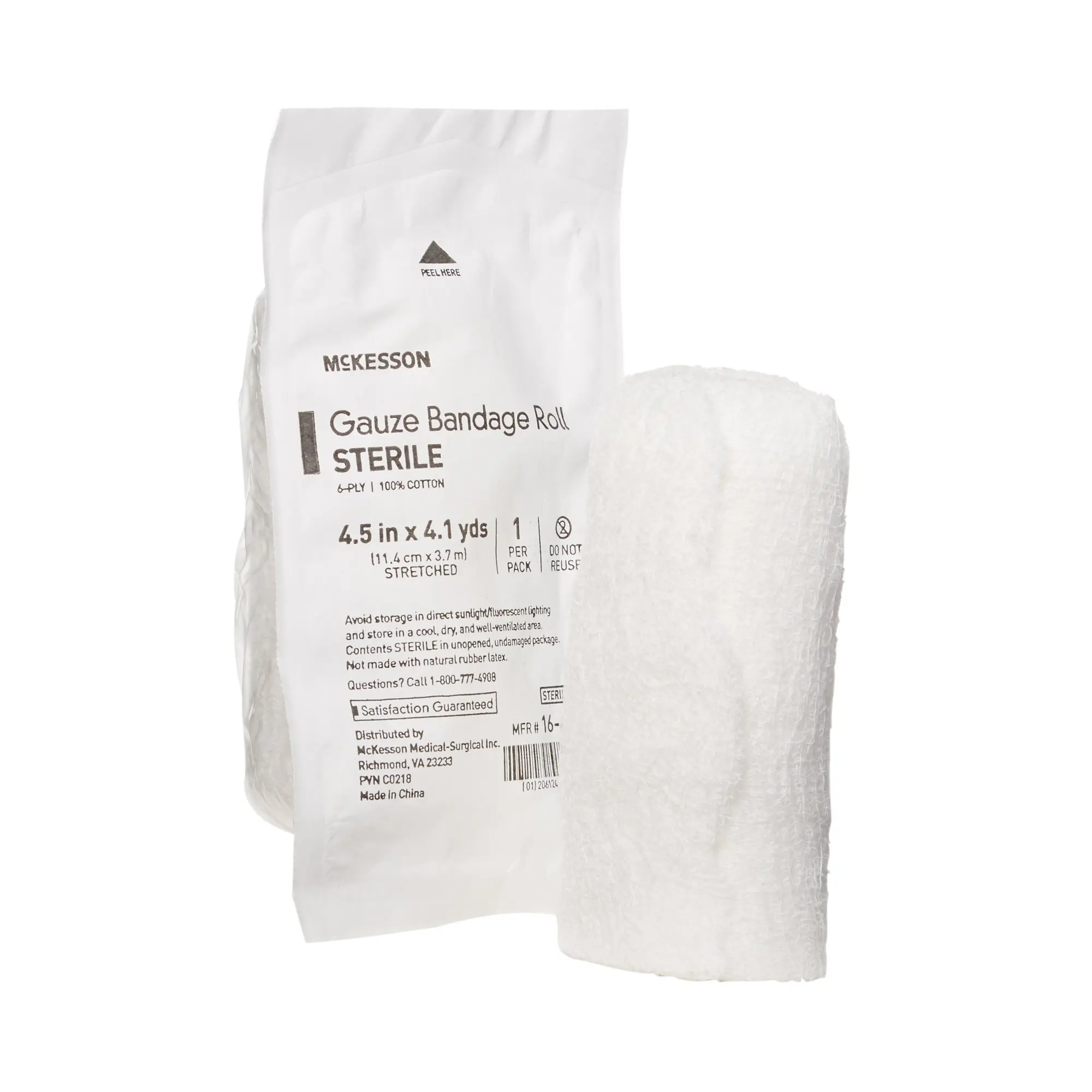 Gauze Bandage Roll 6-Ply Sterile 1/pk