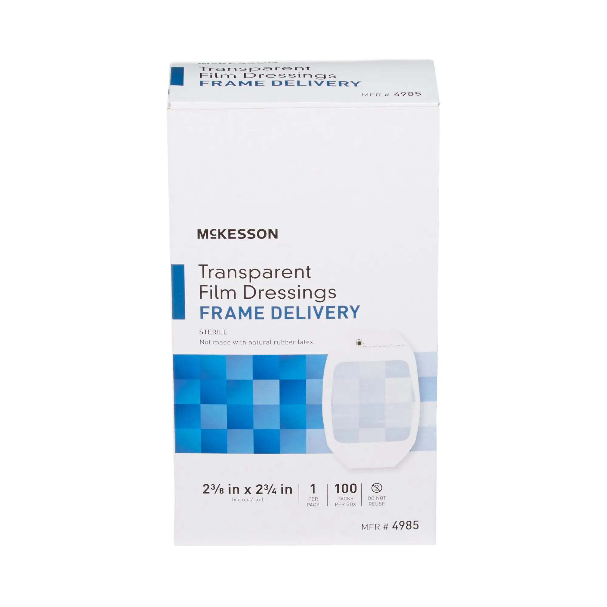 Transparent Film Dressing 4" x 4.75" 1/pk 50/Box