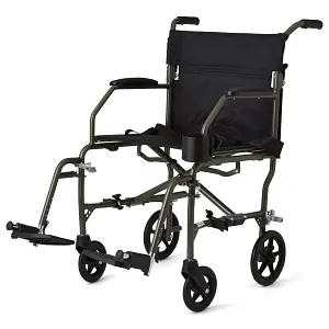 19" Ultralight Transport Chair, Silver