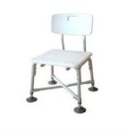 Heavy duty shower bench with backrest